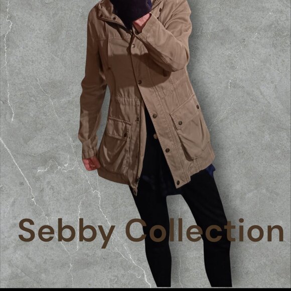 SEBBY COLLECTION Hooded Utility Jacket S - Picture 12 of 13